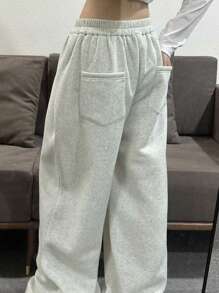 INAWLY Women Casual Everyday Oblique Pocket Loose Baggy Pants, Autumn Fall Cloth For Women