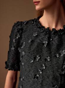 MOTF PREMIUM APPLIQUES PUFF SLEEVE TOP & CAMI TOP - Black - View 3