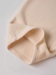 Manfinity Homme 2pcs Men Embroidery Thermal Lined Zip-Up Hoodie And Drawstring Sweatpants Set - Khaki - View 10