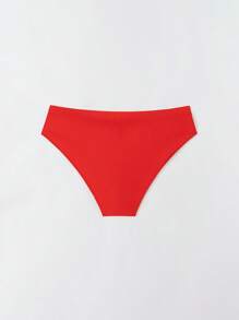 Manfinity Swimmode Men Solid Color Patchwork Simple Swimwear, Casual Daily - Red - View 2