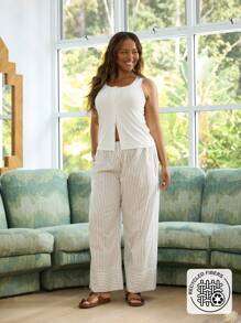 Aralina Curve Rib Button Thru Sleeveless Tank