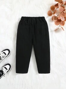 Cozy Pixies Young Boys' Fall Winter Solid Washed Black Thermal Lined Warm Baggy Denim Jeans,Young Boys Back To School Clothes Outfits