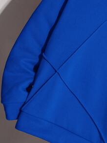 SHEIN 2pcs Tween Boy Hoodie And Sweatpants Set, All-Match & Versatile For Autumn/Winter - Royal Blue - View 3