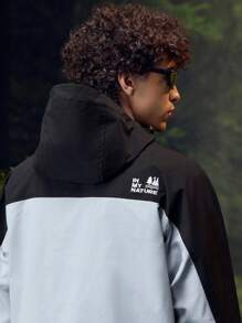 In My Nature Giacca con cappuccio da uomo casual, con cerniera frontale e colore a contrasto, con protezione solare, adatta per primavera/autunno, ideale per il campeggio - Multicolore - Visualizzare 7