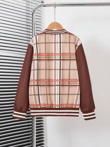 SHEIN Tween Boy Casual Long Sleeve Jacket - Multicolor - View 2