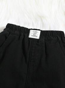 Cozy Pixies Young Boys' Fall Winter Solid Washed Black Thermal Lined Warm Baggy Denim Jeans,Young Boys Back To School Clothes Outfits