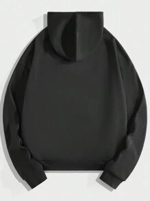 Manfinity VCAY Men's Loose Knitted Long Sleeve Sweatshirt Set, For Fall Winter - Black - View 6