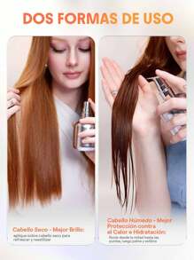 SHEGLAM HAIR Suero de protección sin enjuague Hot Streak, 150 ml/5 onzas líquidas, spray protector de calor para el cabello, suero para mascarilla para el cabello Suero de tratamiento para el cabello con protección para el cabello Hot Streak, spray todo en uno sin enjuague Ligero como aire Protege y defiende contra daños Protege contra daños por rayos UV Fortalece, nutre, hidrata el cabello Adecuado para todo tipo de cabello Productos para cabello rizado constituir playa y2k viajar cámping Escuela cosplay Regalo Campus moda
