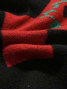 Claim Dot Men's Crew Neck Long Sleeve Graphic Detail Colorful Minimalist Casual Knit Pullover Sweater, For Vacation, Boyfriend Gift, For Christmas - Multicolor - View 4