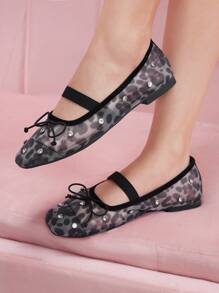 CUCCOO DOLLMOD Women's Fashionable Black Mesh Flat Shoes - Multicolor - View 5