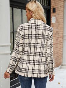 EMERY ROSE Abrigo de mujer de invierno, chaqueta a cuadros, esencial para mujer