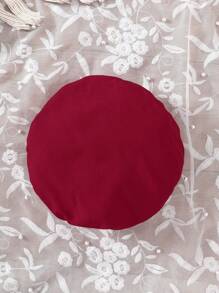 SHEIN 寶寶女孩拼色披肩領紐扣細節造型腰帶禮服 - 酒紅色 - 查看 6