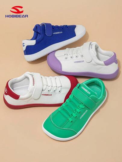 HOBIBEAR (Order 1 Size Up For Wide Feet) 1 Pair White Children's Shoes, Boys/Girls Sports Shoes, Barefoot Shoes, Wide Toe Box, Suitable For All Seasons, Outdoor Walking Shoes, Comfortable Soft Flat Shoes, Toddler First Walking Shoes, Waterproof, Minimalist Loafers