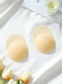 1 Pair Solid Silicone Beetle Reusable Nipple Covers - Khaki - View 1