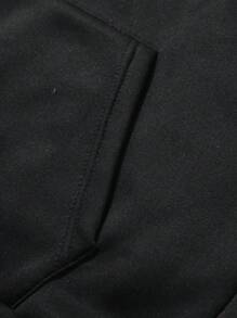 Manfinity Hypemode Men's Autumn Letter Print Long Sleeve Drawstring Hoodie Sweatshirt Letter Color Block Hoodie, For Friends, Husband, Boyfriend Gifts - Multicolor - View 5