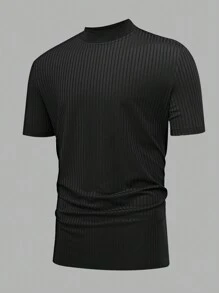 Manfinity Homme 男士纯棉立领短袖休闲衬衫，基本款 - 彩色 - 查看 12