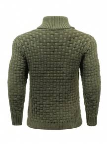 Manfinity CityGents Jersey de punto casual de manga larga con botones y medio pliegue para hombre, otoño/invierno