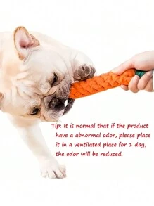 1 Stück karotten-förmiges Kau-Seil Spielzeug für Haustiere, interaktives Zahnpflege-Spielzeug für Welpen, Weihnachtsgeschenk für Haustiere, Tauzieh- und Beißspielzeug für starke Kauer