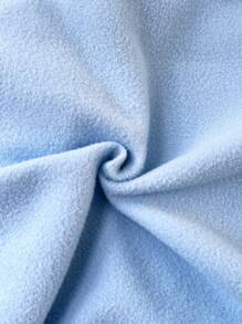 SHEIN Tween Girls Street Fashion Casual Thermal Lined Sweatshirt - Baby Blue - View 4