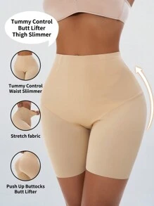 Shorts de unicolor casuales de talle alto que estilizan la figura para mujeres