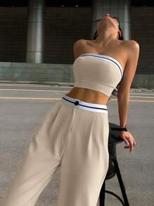 SHEIN EZwear Kleurblok Casual Tweedelig Sets