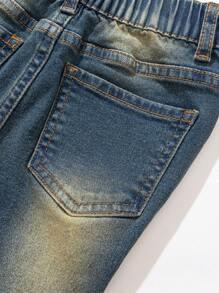 SHEIN Jonge jongens modieuze vintage distressed gewassen denim jeans