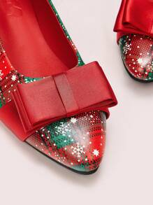 CUCCOO DOLLMOD Red Butterfly Decor Women Fashionable Elegant Commuting Flat Shoes Valentines