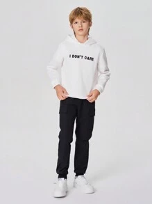 SHEIN Pantalon à poche à rabat pour préadolescent