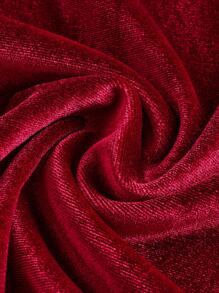 Christmas Elegant Luxurious Party Square Neck Lantern Sleeve Red Velvet Mini Dress, Suitable For Teenage Girls Christmas Party - Burgundy - View 5