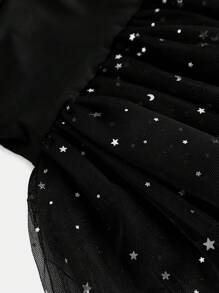 SHEIN Young Girl Black Pettiskirt Ballet Dance Dress, Cute Princess Elegant Ballet Tutu Skirt, Sports Costume - Black - View 4