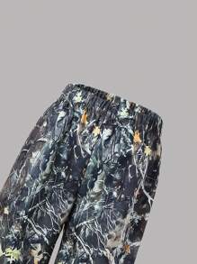 SHEIN 1pc Girls Camouflage Utility Straight Leg Pants, Street Fashion Style