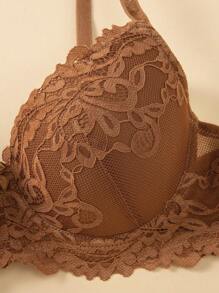 3pcs/Set Lace Bra With Underwire For Women Lingerie - Multicolor - View 3