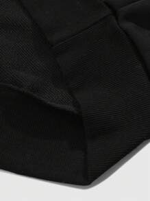 Manfinity Homme Plus Size Men 2pcs Letter Print Color Block Crew Neck Sweatshirt & Sweatpants Casual Loose Suit, Autumn
