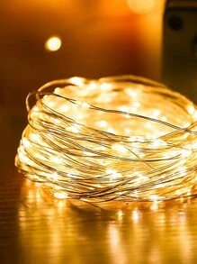 Teckwe Luces decorativas recargables por USB, adecuadas para la decoración colgante del hogar en festivales - Amarillo - Ver 4