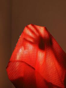 年轻女孩休闲舒适缎面彩色针织开衫，单排扣保暖夹克，秋冬季 - 橘色 - 查看 7