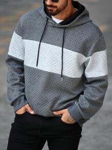 Manfinity Homme 大码男式休闲撞色连帽运动衫