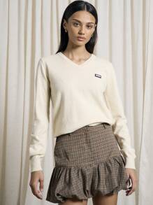 AiiRZ Checked Bubble Hem Mini Skirt - Multicolor - View 1