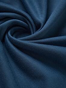 Manfinity Homme Men's Minimalist Front Zip Long Sleeve Pullover Sweatshirt, Casual Everyday Wear - Blue - View 5