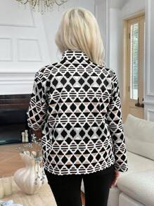 EMERY ROSE Women Regular Fit Graphic Print Casual Jacket For Commuting - Apricot - View 2