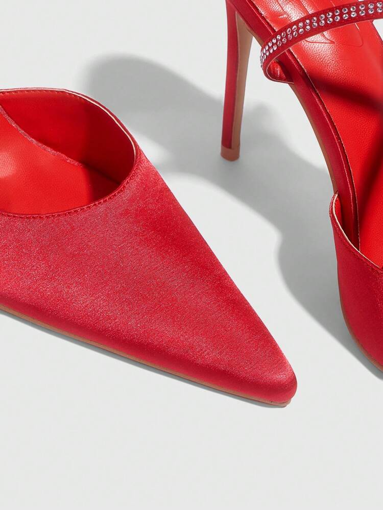 CUCCOO SZL 10cm Pointy Toe Stiletto High Heel Women's Fashion Sexy Red Party Pumps For Christmas And New Year Holiday Vibe Fall And Winter