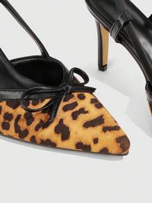 CUCCOO SZL Brown Leopard Print Pointed Toe High Heel Pumps For Women Spring Shoes