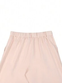 Manfinity Mode Pantalon habillé décontracté avec poche avant unie à boutons pour hommes - Beige - Voir 6