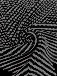 Plus Size Colorblock Patchwork Mid-Length Casual Cardigan, For Autumn/Winter Fall Cloth For Women - Multicolor - View 6