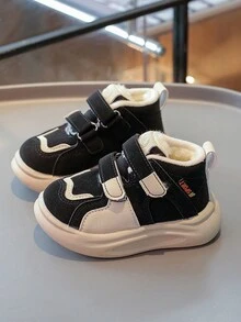 1 đôi giày thể thao ngoài trời ấm áp cho trẻ em mùa đông, giày thể thao trẻ em Unisex - màu đen - Xem 2