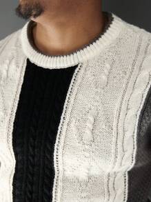 Manfinity Homme Jersey casual de punto de color liso con detalles minimalistas para hombre, para uso diario - Multicolor - Ver 7