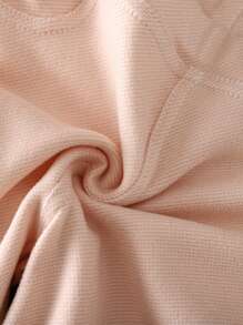 SHEIN LMoss Kids LMoss 3 件套女婴可爱纯色针织松紧腰裤，秋冬 - 彩色 - 查看 6