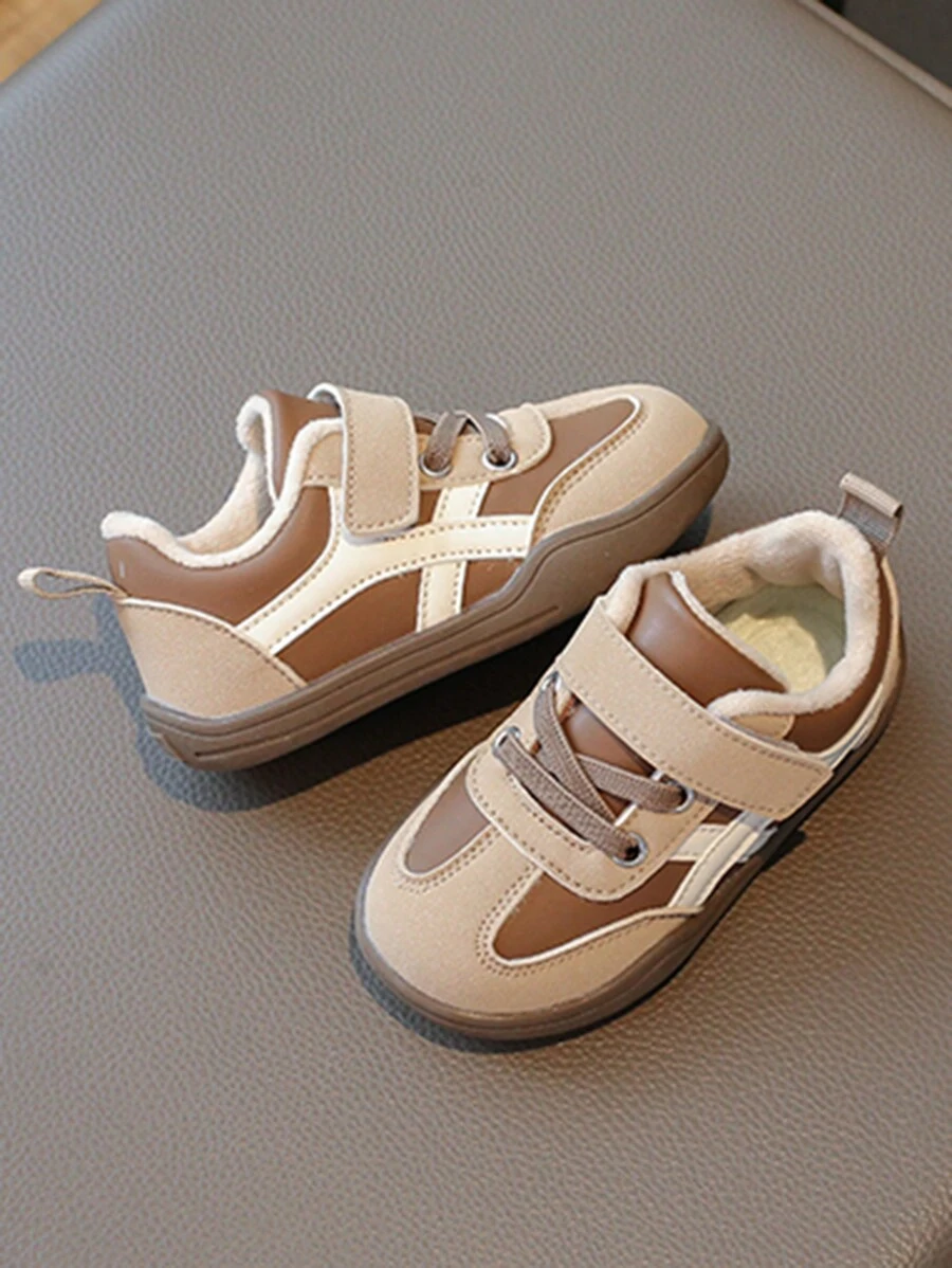 Kids 2024 New Style Fashionable Comfortable Hook & Loop Sports Shoes - Khaki - View 1