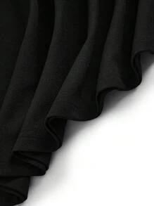 SHEIN Unity 大码女式 A 字裙，带蝴蝶结装饰，休闲简约风格