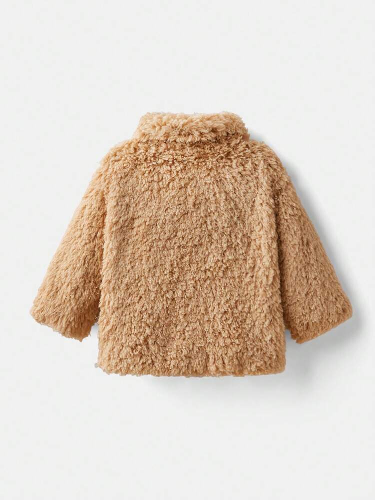 Young Girl Loose Casual Fuzzy Collar PU Leather Patchwork Jacket