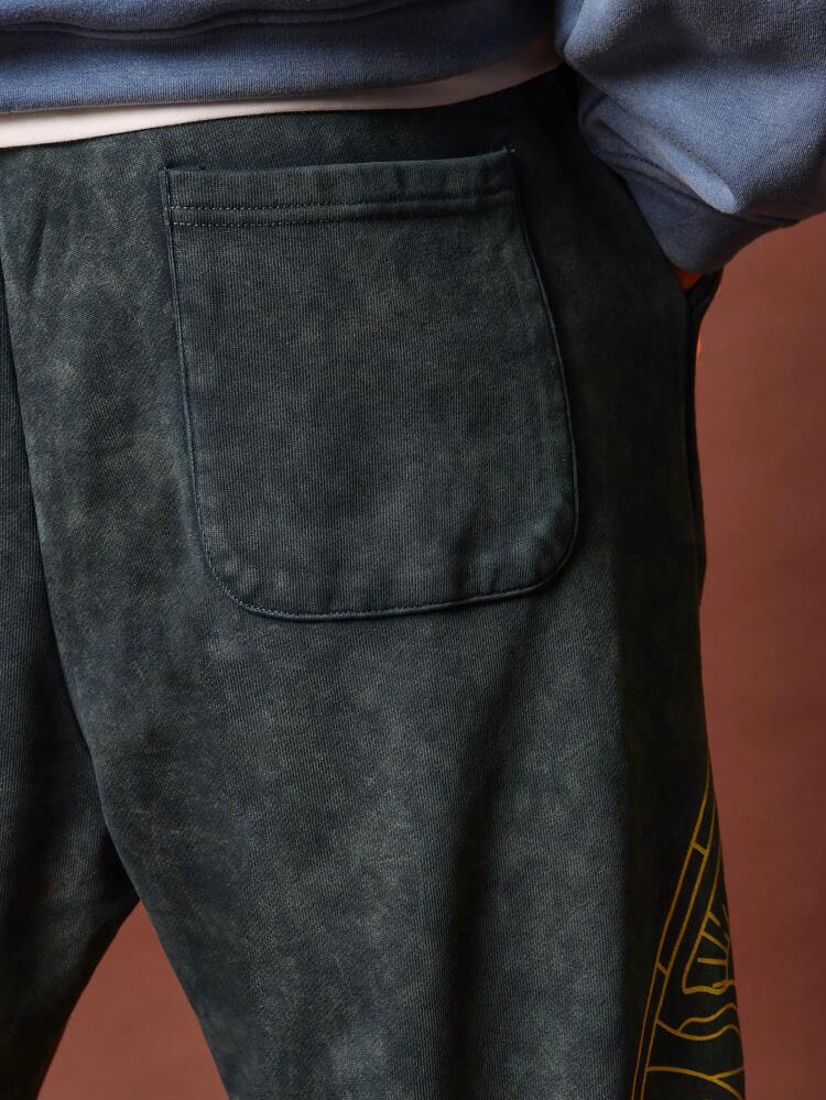 Pantalon de survêtement graphique Retro Art Mountain